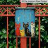 2D Flat, Vintage Metal Sign - Odd Cat Art Wall Sign, Rustic Home, Restaurant, Bar, Cafe, Garage Decor - Vintage Wrought Aluminum Wall Hanging, Odd