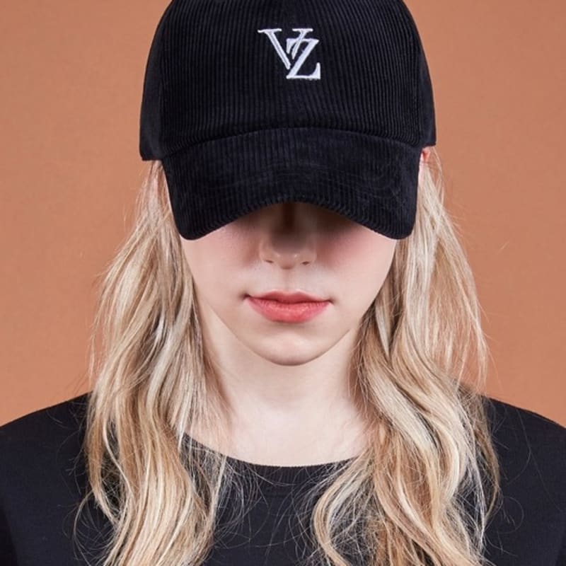 

VARZAR 3D Monogram Pigment Washed Corduroy Overfit Ball Cap Black FREE