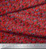 Soimoi Japan Crepe Satin Fabric Leopard Animal Skin Printed Craft Fabric by the metre 42 Inch