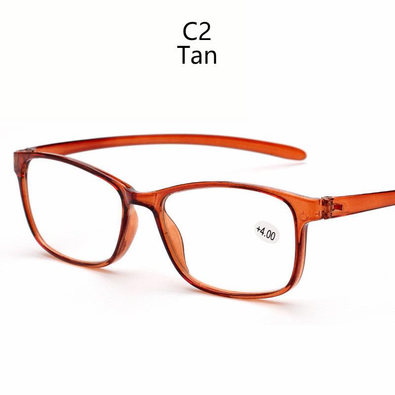 

TR90 Tltra-light Flexible Reading Glasses Square Frame Men And Women Presbyopic Hyperopia Glasses Diopters +10 15 2 25 40 3