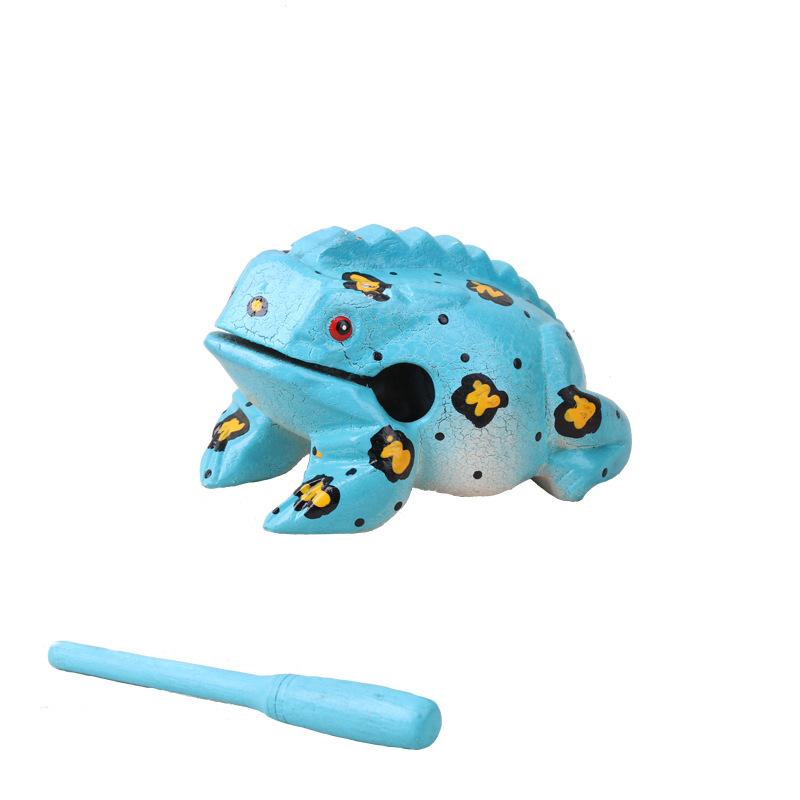 

1 шт. Цветная тайская лягушка, деревянная, ручной резьбы, украшение, жаба, креативная вокальная игрушка, жаба из массива дерева, ремесло, музыкальный инструмент, дом, офис 6X4X4cm синий