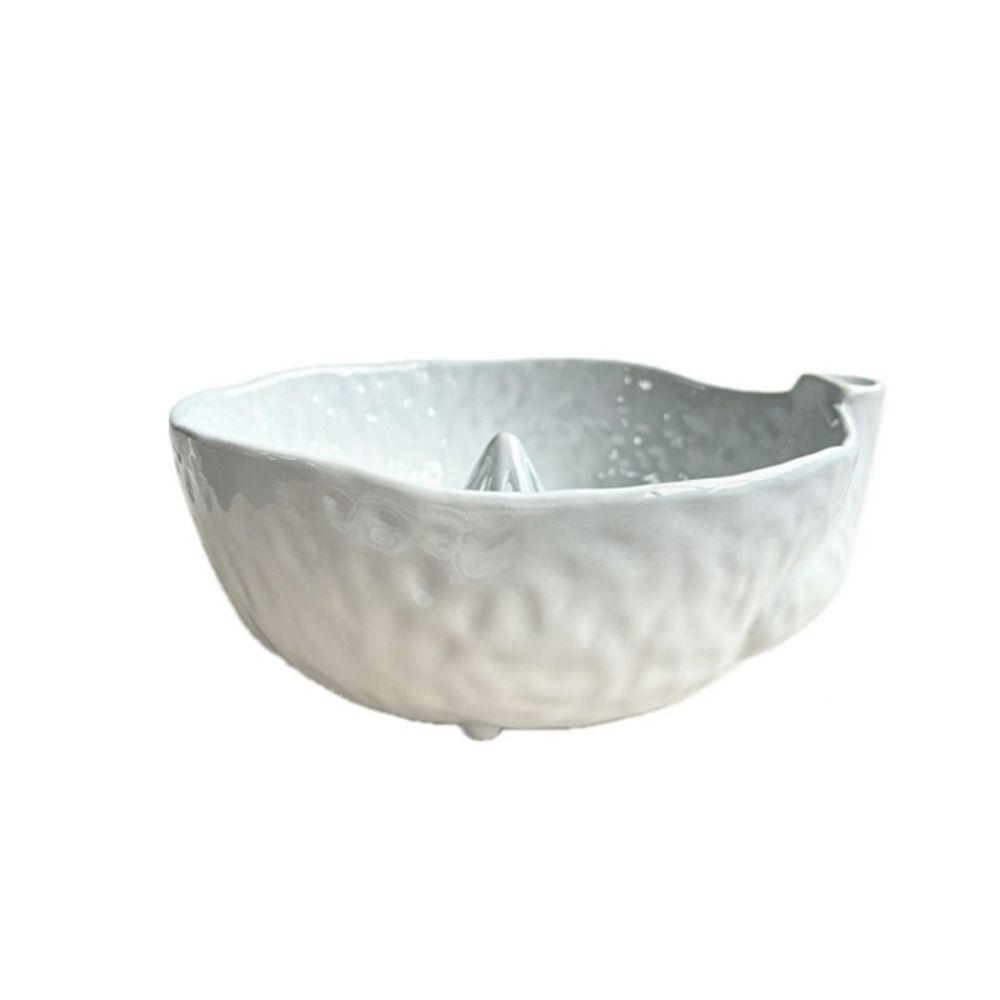 Self Spinning Ceramic Fruit Washer Raised Drainage Hole Self-Rotating Fruit Cleaner Kitchen
