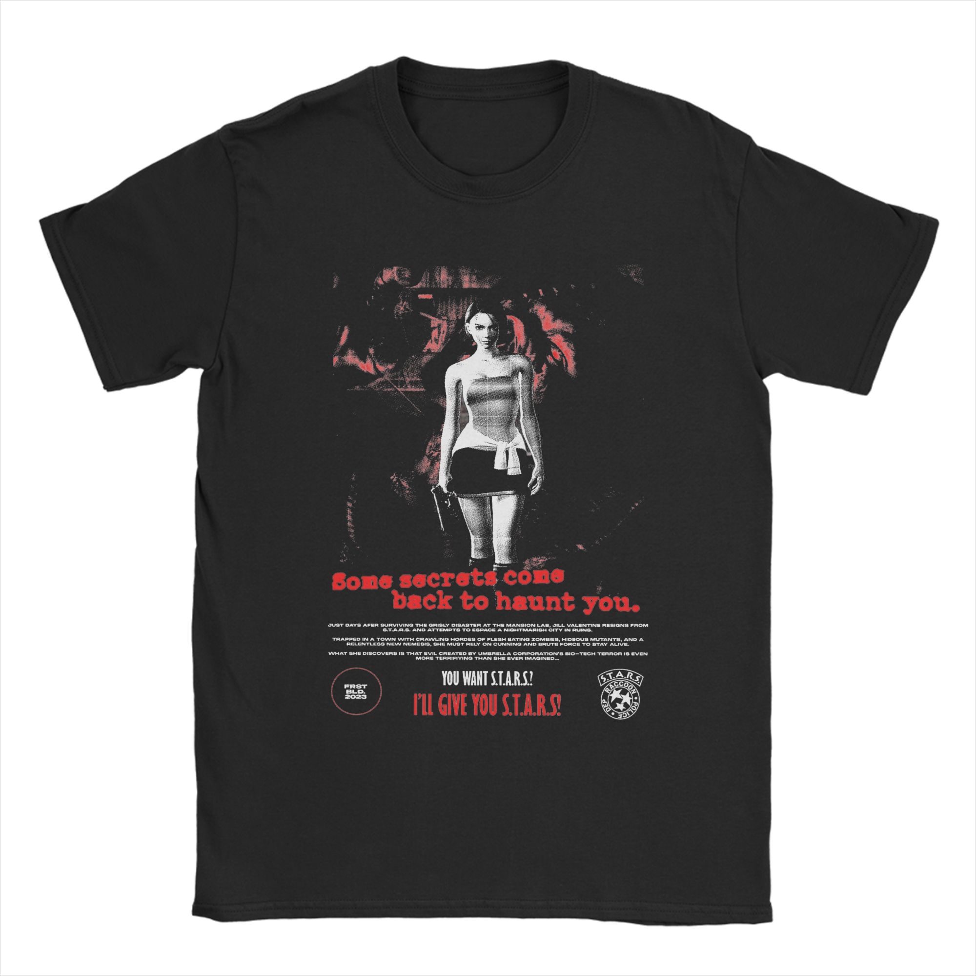 

Retro Biohazard Residents Evils T Shirt Men s 100%Cotton Short Sleeve Round Neck Summer TopsTops 4XL
