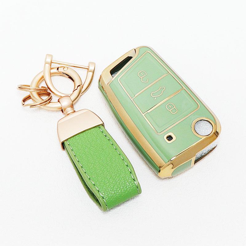3 Buttons Keyless For Vw Seat Ateca Leon Ibiza Skoda Octavia Golf 7 Tiguan Car Key Case Cover Keychain Fob Shell Accessories