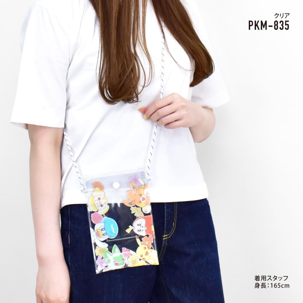 Pokemon Flower PVC Shoulder Pouch Stylish Design Lightweight Travel Accessory