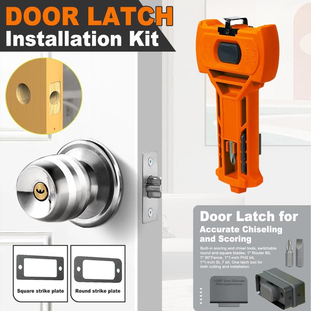 Template Accurate Chiseling And Scoring Door Latch New Orange Door Hinge & Door Latch Installation Kit Door Hinge Mortiser