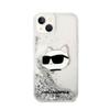 Karl Lagerfeld Liquid Glitter Nft Choupette Head - Etui Iphone 14 Plus (Srebrny)