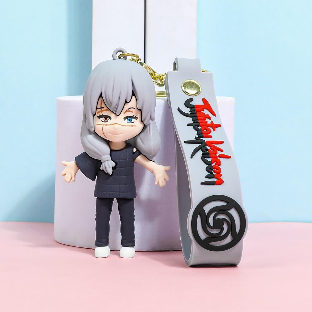 Jujutsu Kaisen 3D Silicone Keychain Set Anime Characters Gojo Yuji Itadori Megumi Fushiguro Keychain Bag Charm Backpack Pendant