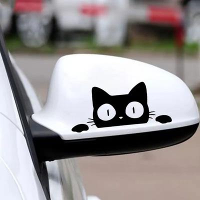 Car Window Reflective Sticker Personality Creative Carved Sticker Peeping Cat Surprise Cat Cartoon Pet Cat