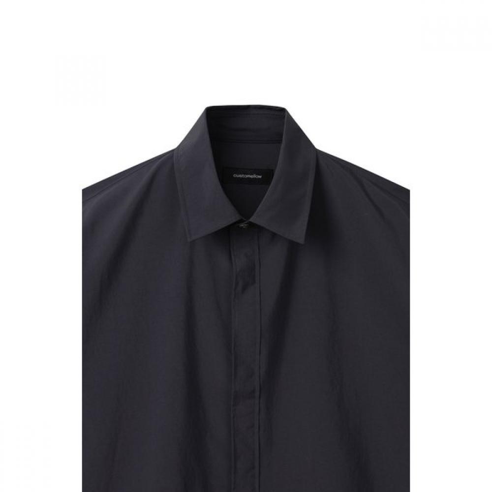 Customellow Black Toray Woven Half Shirt Cwsam25304bkx