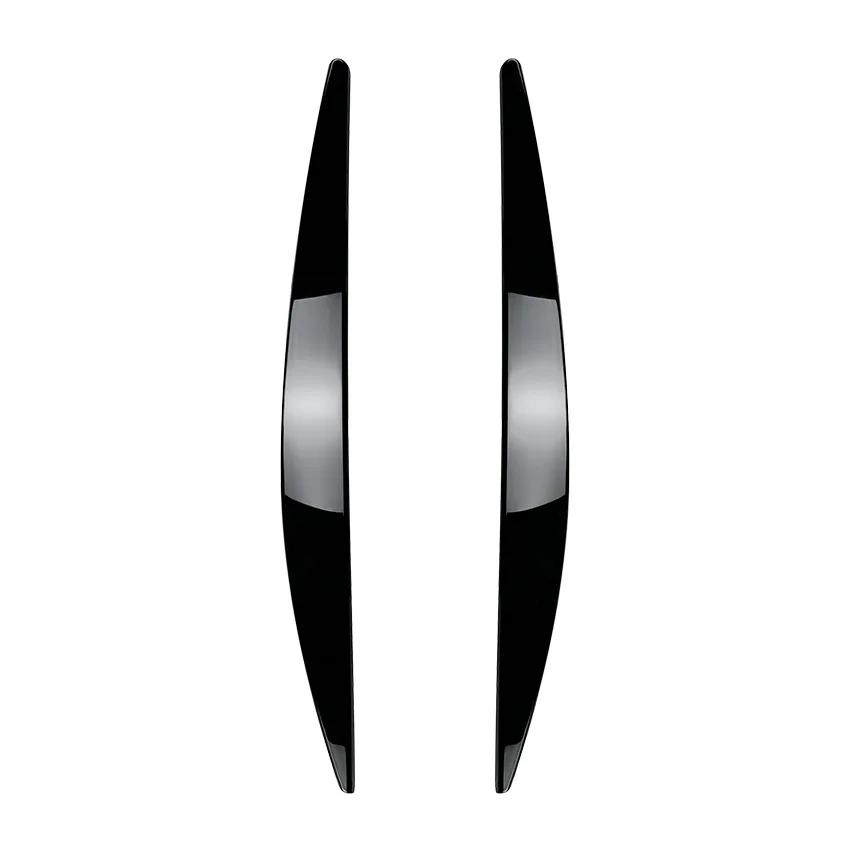 2Pcs Car Headlight Lamp Eyebrows Cover Trim Stickers For Skoda Octavia MK3 2015-2017 Model ABS Matenial Car Accessories piano black