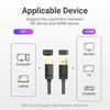 Câble Adaptateur DP Vers HDMI - VENTION - 3m - 1080P À 60Hz - Cordon Audio - Plaqué or