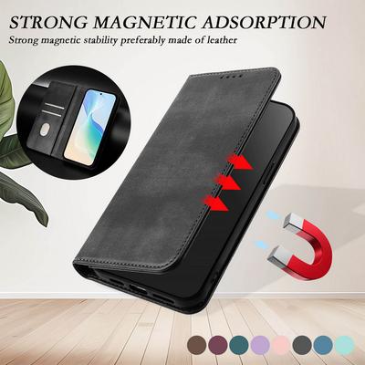 Magnetyczne skórzane etui portfelowe dla Motorola Moto G15 Power G05 G35 G45 G55 G75 G85 G04 G04S G14 G24 G34 G54 G64 G84 G 15 Pokrowiec