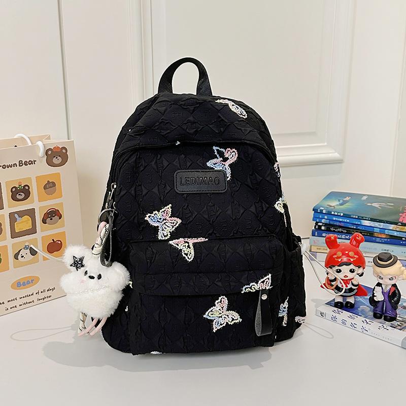 School Bag Ins Wind Girls School Bag High Value Butterfly Early Height Women Lightweight Burden Reduction Backpack