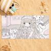 Anime Angel Girls Kawaii Towel Quick Dry Absorbent Beach Towel for Sports, Fitness, Swimming and Outdoor Activities