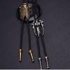 Bolo Tie for Men Western Cowboy Style Necktie with Carved Cicada Buckle Decorations Costume Accessories