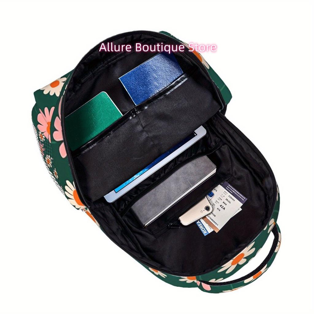 1pc Winter Foxes Daily Pack with Oversized Keeping & Comfortable Straps - Lightweight, Durable Polyester, 2D Flat Print Design, Pe
