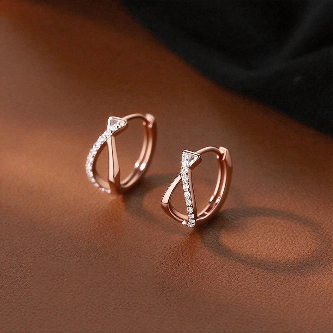 

Niche Cross Geometric Earrings Design Sense of Simple Versatile Earrings Girls Girlfriends Gift Trendy Elegant Lady s Accessories Classic Jewelry