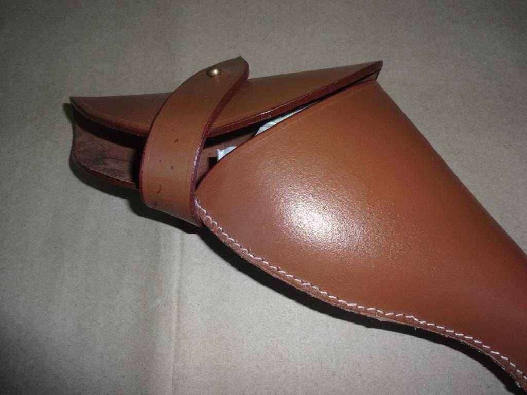 British Sam Browne Webley .455 Holster w/Ammo Pouch Mid Brown Leather -Repro IF-7RKG-DM0T