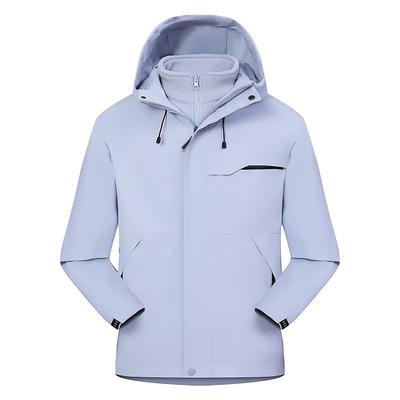Unisex 3-in-1 Waterproof Windproof Outdoor Jacket With Removable Fleece Liner Hiking Climbing Fall Winter