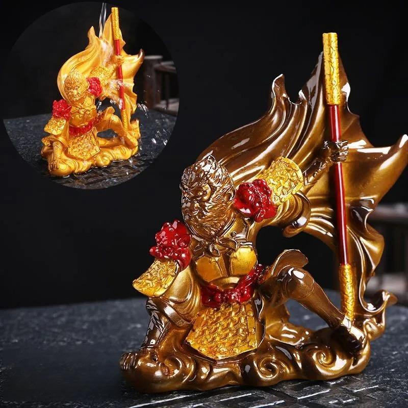 Меняющий цвет чайный питомец Король Обезьян - Чувствительный к теплу Буддийский декор для автомобиля Скульптура Креативный чайный аксессуар Подарок для любителей чая