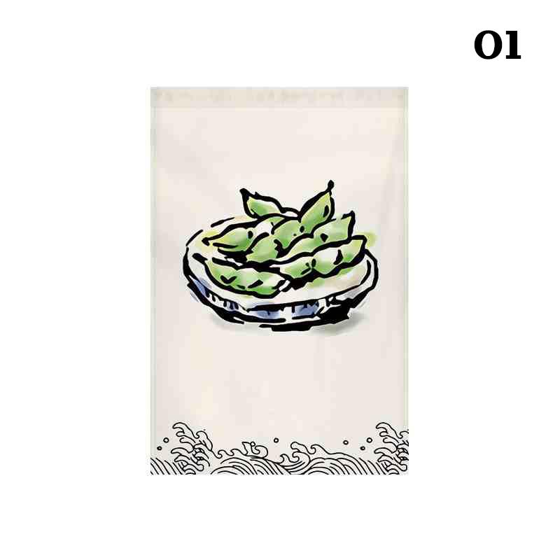 Japanese Style Door Head Half-curtain Kitchen Partition Cuisine Izakaya Sashimi Seafood Bistro Restaurant Decor Short Curtains