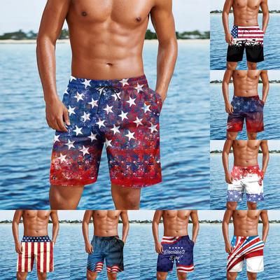 Pánske šortky s potlačou Dňa nezávislosti Ležérne módne šortky Pánske voľné priedušné šortky s potlačou