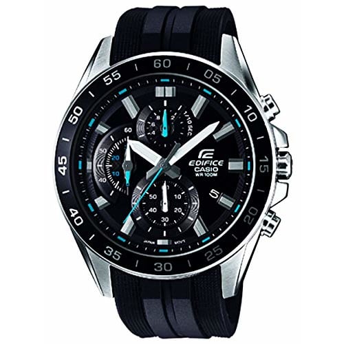 Casio Edifice EFV-550P-1AVUDF Men's Watch with 100m Water Resistance Chronograph and 13x13cm Microfiber Cloth