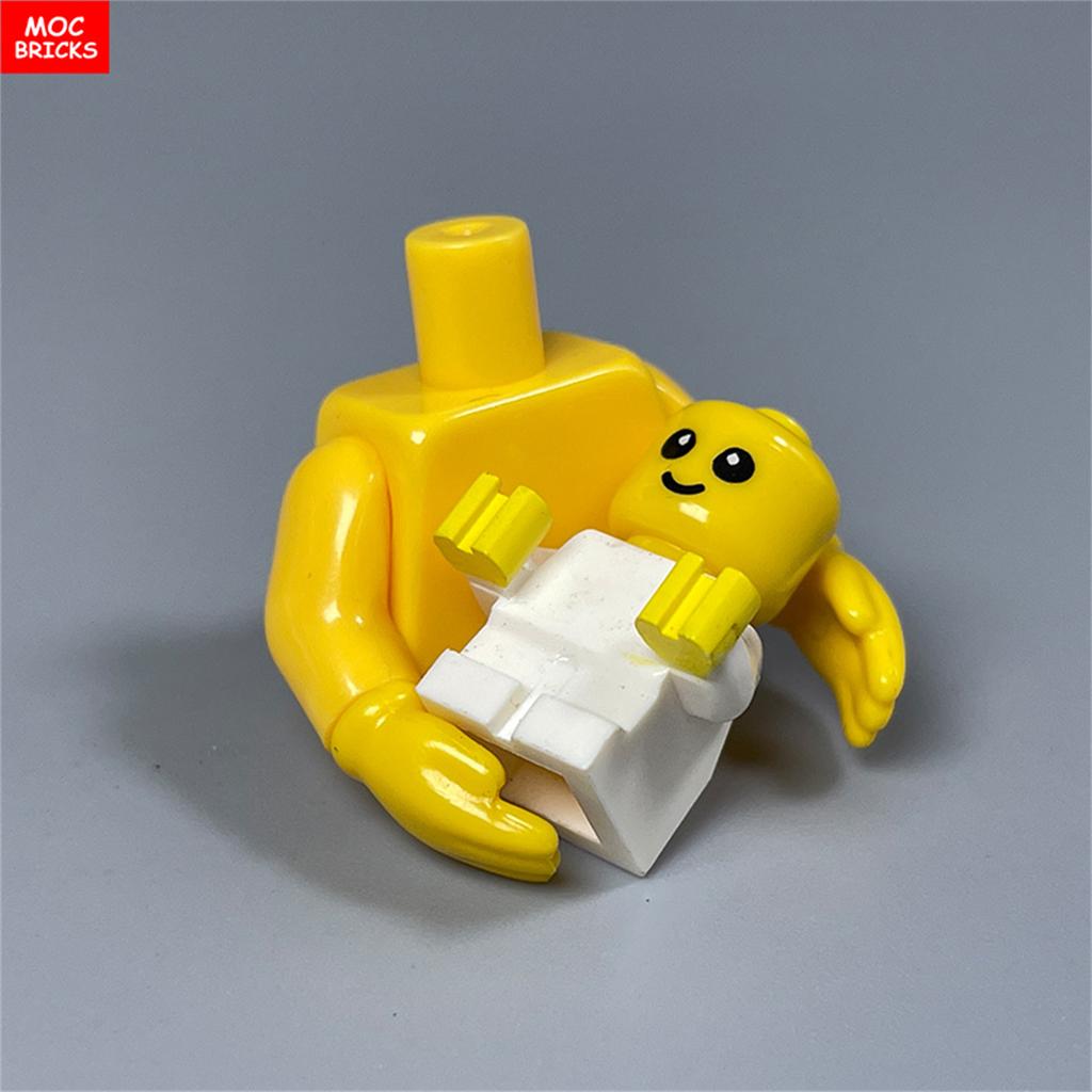 MOC Blocks Yellow Hands Arms Hold Infant Infant 4CM Figure Body Wear Accessories Assembled Construction Bricks Toy Children Plastic Material Doll
