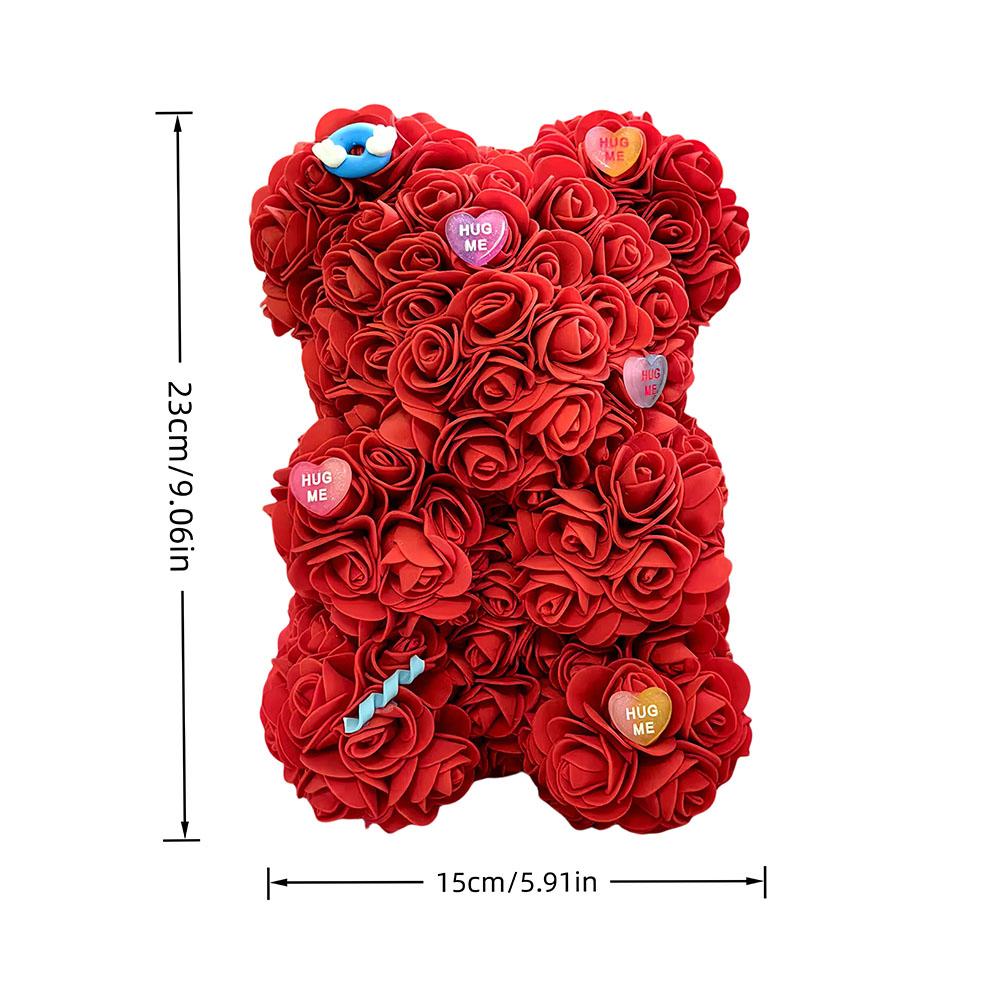 

1PC Rose Bear , Artificial Rose Bear Teddy Bear, Birthday Gift for Women, Rose Teddy Bear Cub for Her Valentine’s Day, Wedding красный