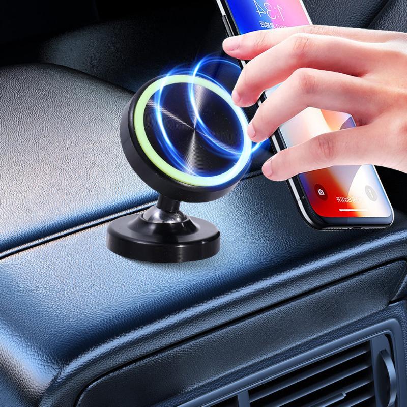 Luminous Car Phone Holder Strong Magnetic Mount Mobile Cell Phone Holder Night Glow Car GPS Support for IPhone 14 Samsung Xiaomi