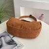 Korean Style Corduroy Shoulder Bag Cotton Cloth Canvas Handbag Solid Color Shoulder Bag  Women