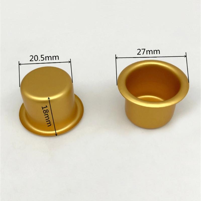 Festliche Goldene Aluminium Kerzenbecher Kerzenständer Einsätze Halter Tropfschalen Sicher für Zuhause Feiertags-Party Dekoration