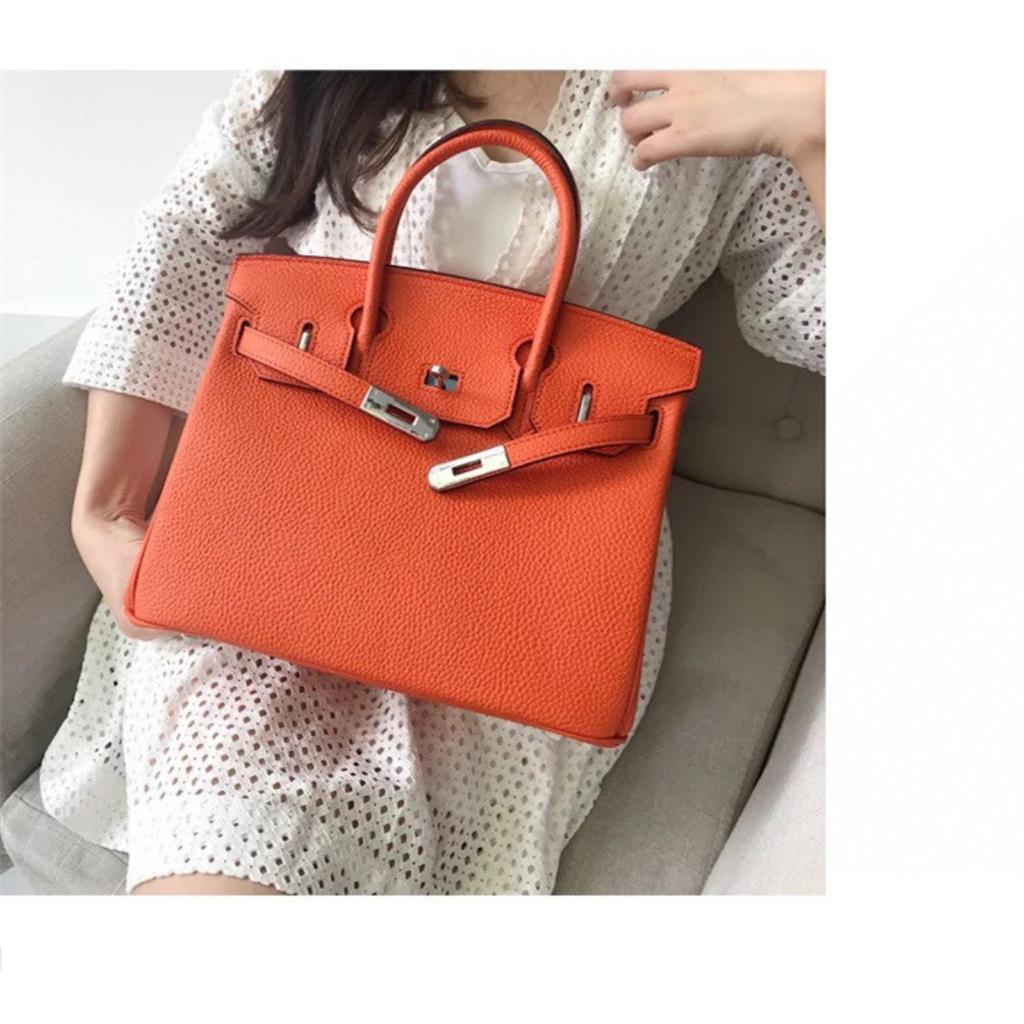 Mode erste Schicht Rindsleder Togo Platin Tasche Damen Silberne Schnalle High-End Handtasche Vielseitige Schulter Umhängetasche