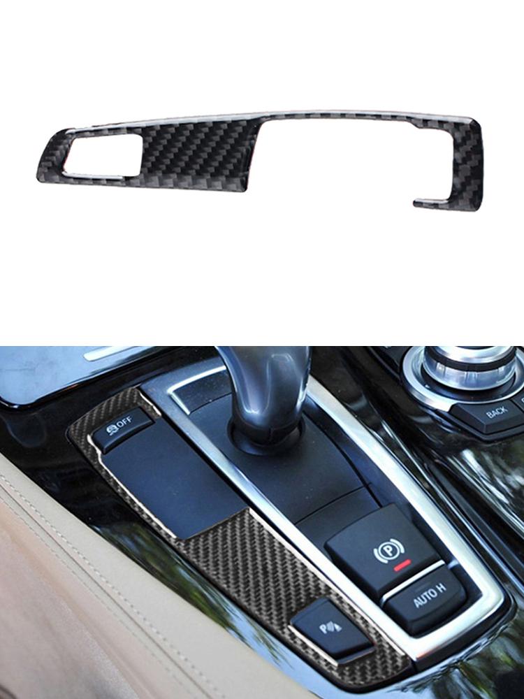 Car Interior Button Panel Cover Decorative Carbon Fiber Sticker For BMW 5 Series F10 2011-2017 Styling Accessories
