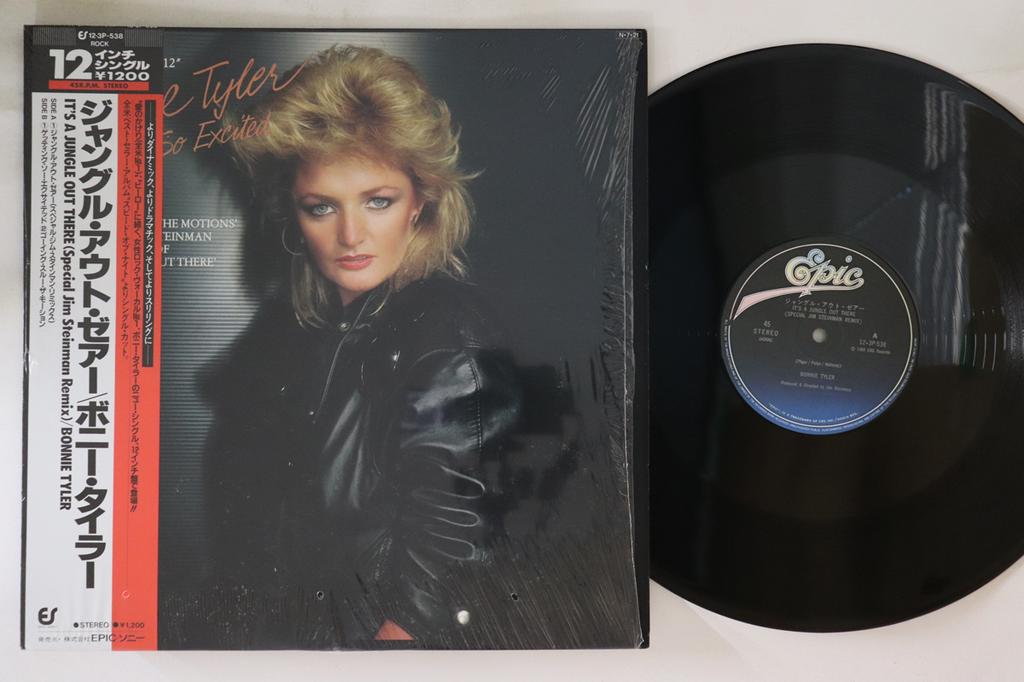 12inch Record BONNIE TYLER - It's A Jungle Out There 123P538 EPIC 1984 Japan Obi Pop Used