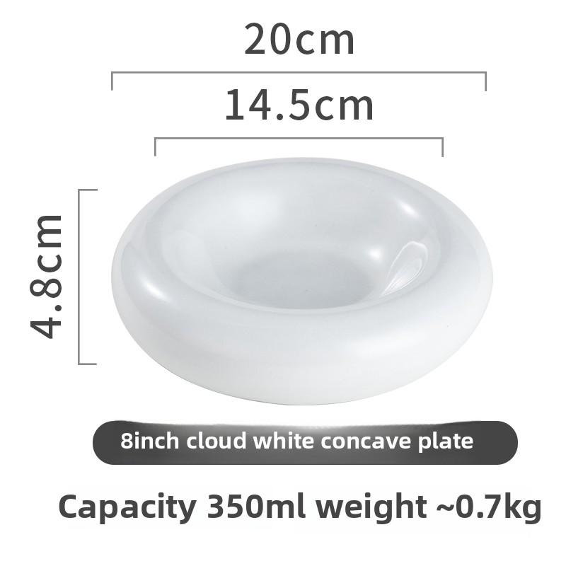 Molecular Gastronomy Tableware Appetizer Plate Sashimi Plate Creative Restaurant Circular Insulation Ceramic Dessert Plates
