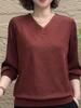 Elegant V-Neck Lace Collar Rhinestone Slimming Long Sleeve Top