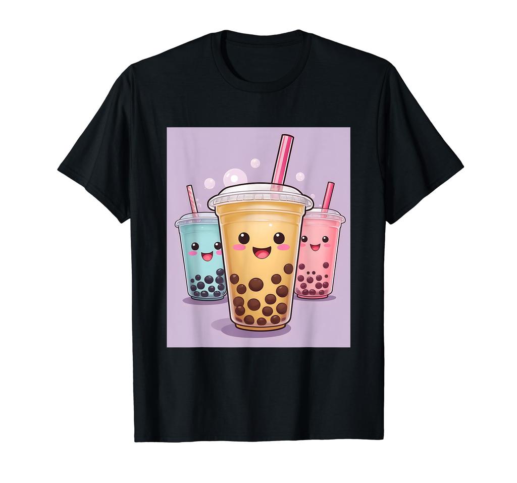 Stuff Print Kawaii, Boba, Cute, Kibi, Japanese, T-Shirt