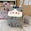Cartoon Cat Pattern Color Contrast Large Capacity Multi-Function Backpack