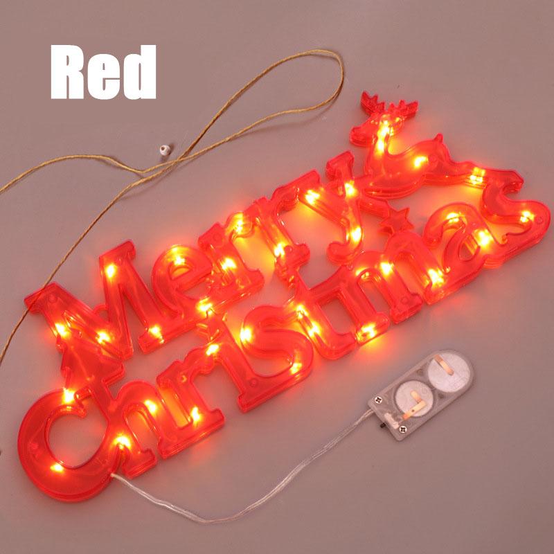 Christmas Lantern Ornament Santa Claus Snowman Elk Night Light Xmas Decorations New Year Gift