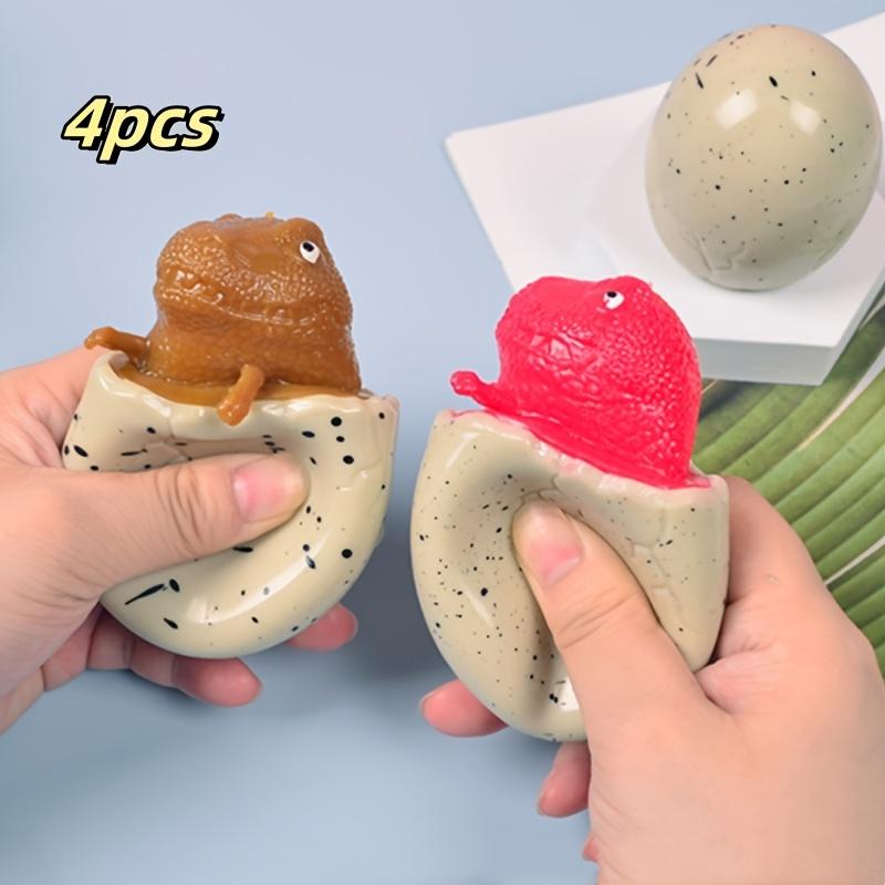 4Pack Dinosaur Squishy Toys with Storage Eggs, Fun Squeeze & Pinch, Perfect for Office, Holidays, Gifts & Party Favors