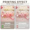 2D Mother's Day Polyester Backdrop, Pink Floral & Butterfly "Happy Mother's Day" Background for Party Decor