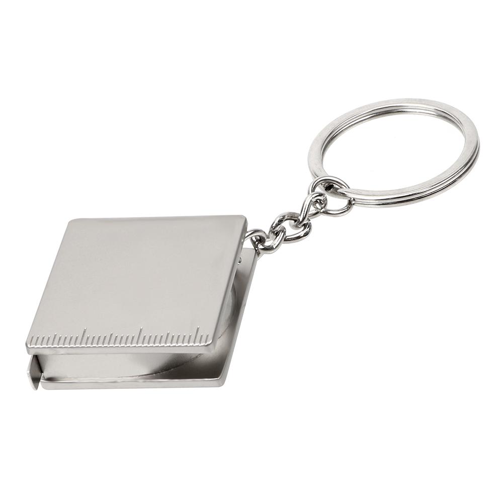 Tape Measure Keychain Stainless Steel Key Ring Measuring Tools Retractable Ruler Pull Ruler