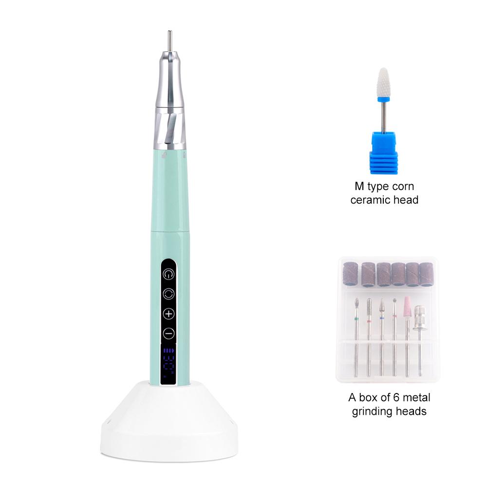 85W Motor Bürstenloser Nagelfräser Leichte Stiftform Nagelbohren 35K Wiederaufladbar E-File 35000 U/min Tragbare Ladestation