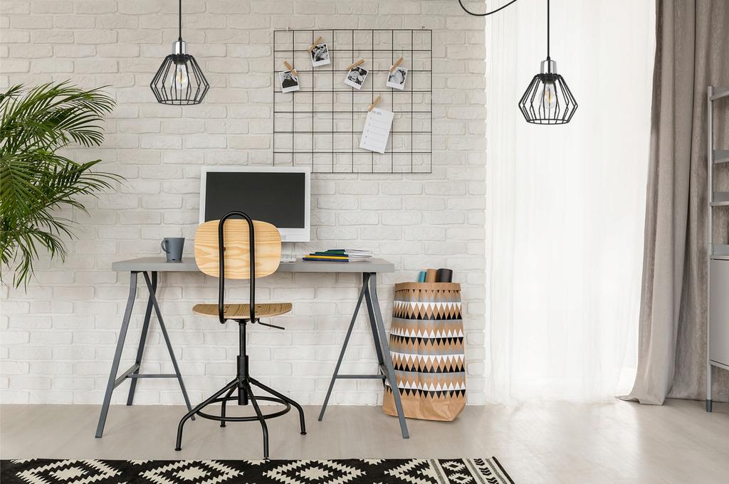 Hanging Lamp, Ceiling Chandelier, Wire Shade, Led