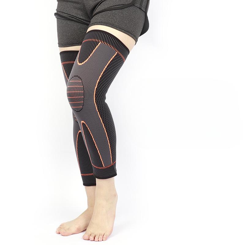 Sportowe ochraniacze na kolana, pogrubione i ciepłe zimą, wydłużone ochraniacze na kolana do jazdy na rowerze, dzianinowe paski do kompresyjnych ochraniaczy na kolana