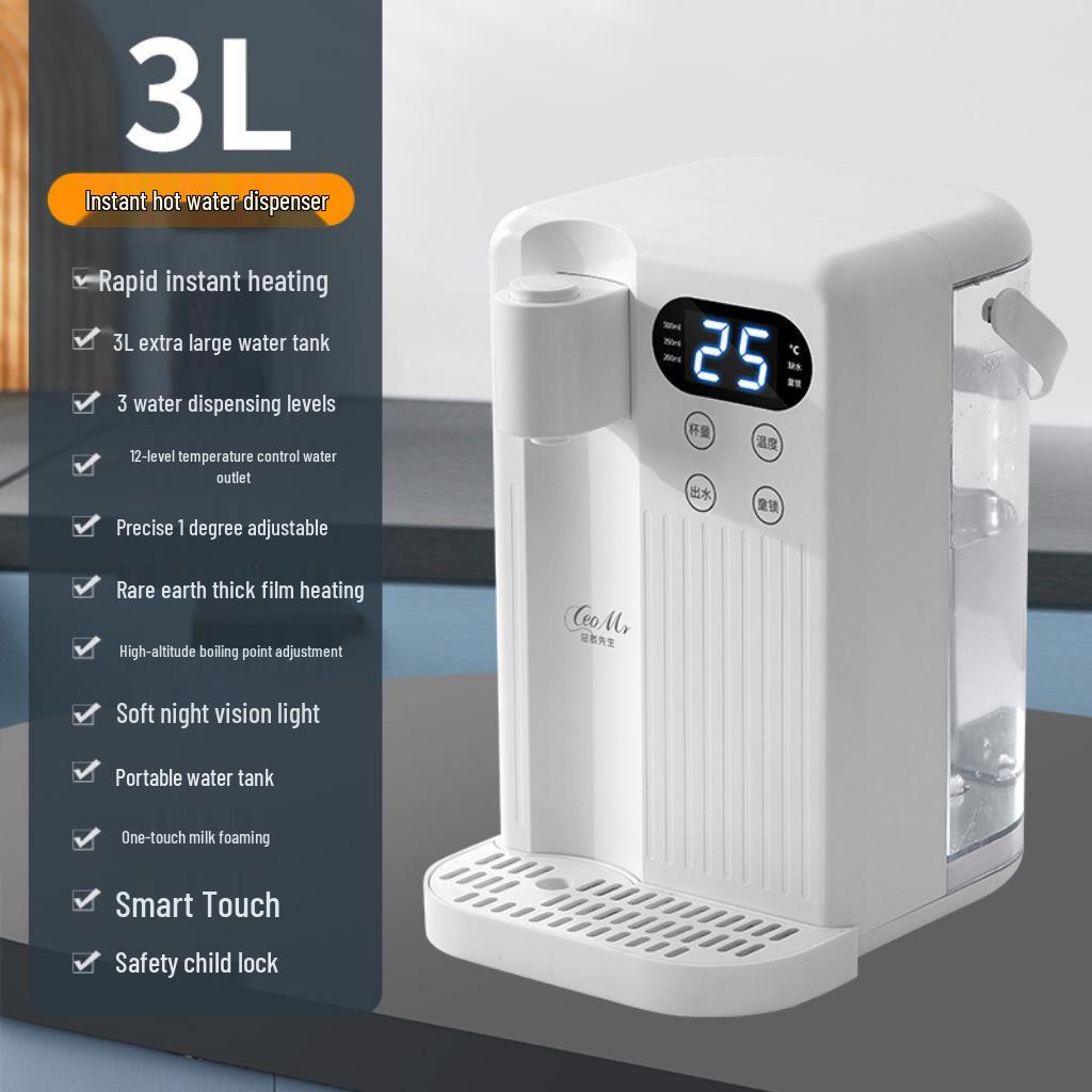 3L Sofortheißwasserspender, Tischgerät mit Ein-Knopf-Bedienung für den Heimgebrauch