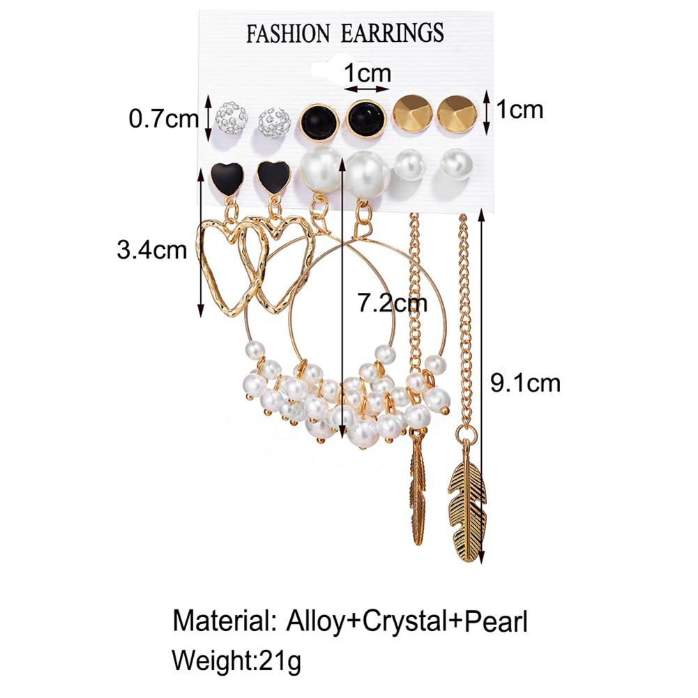 6 pairs/Set Of Women'S Earrings Simple Unisex Dream Catcher Flower Earrings