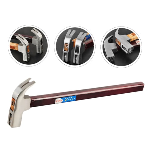 GLEAVI 609G Wooden Handle Claw Hammer with Non-Slip Design and Nail Remover, Construction Nail Puller, Carpentry Tool, Shock Absorption